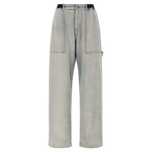 MM6 Maison Margiela Blue Cotton Relaxed Fit Women's Jeans